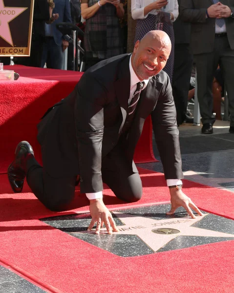 Dwayne johnson star zeremonie — Stockfoto