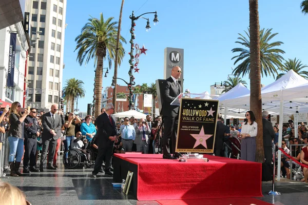 Cerimonia Dwayne Johnson Star — Foto Stock