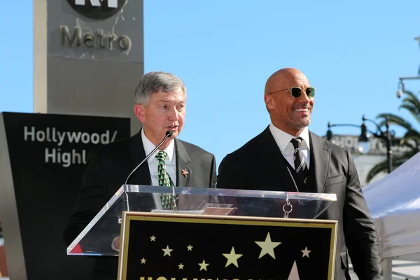 Ceremonia de la estrella Dwayne Johnson — Foto de Stock