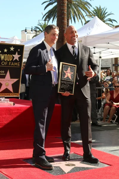 Cerimonia Dwayne Johnson Star — Foto Stock