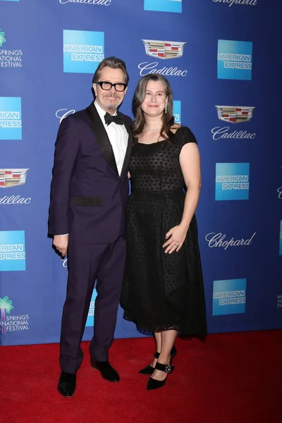 Gary Oldman, Gisele Schmidt — Zdjęcie stockowe