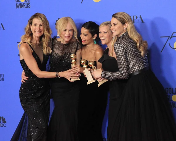 Laura Dern, Nicole Kidman, Zoe Kravitz, Reese Witherspoon, Shailene Woodley — Stock Photo, Image