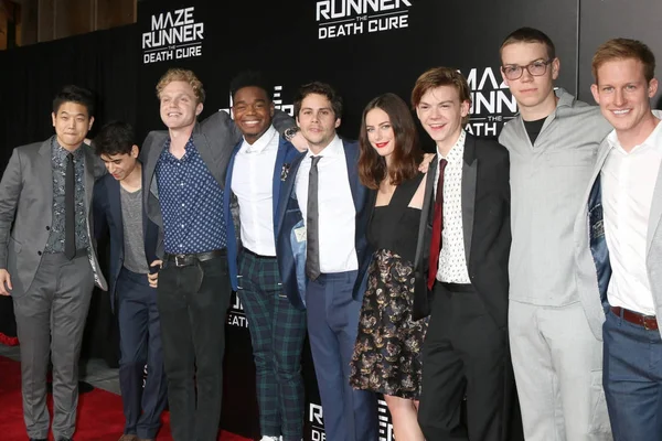 Ki Hong Lee, Dexter Darden, Dylan o ' Brien, Kaya Scodelario, Thomas Brodie-Sangster, Will Poulter — Foto Stock