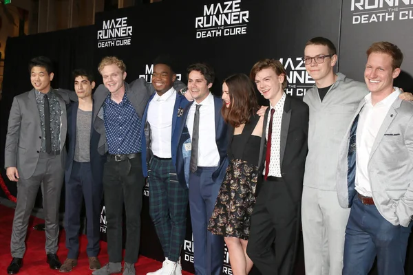 Ki Hong Lee, Dexter Darden, Dylan O 'Brien, Kaya Scodelario, Thomas Brodie-Sangster, Will Poulter — Fotografia de Stock