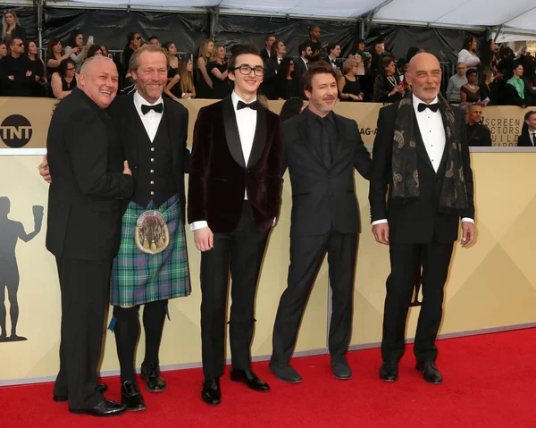 Conleth Hill, Iain Glen, Isaac Hempstead Wright, Aidan Gillen, James Faulkner — Stock Photo, Image