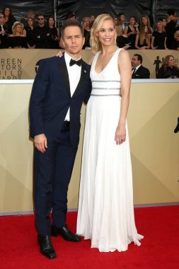 Los Angeles - 21 Ocak: Sam Rockwell, Leslie Bibb, 24 Screen Actors Guild Awards - basın odası 21 Ocak 2018 üzerinde tapınak salonunda Los Angeles, Ca