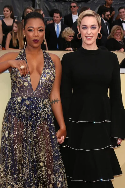 Los Ángeles Enero Samira Wiley Lauren Morelli 24º Screen Actors — Foto de Stock