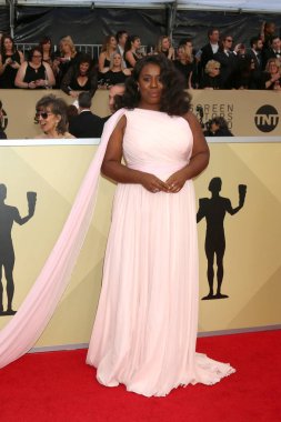 Los Angeles - 21 Ocak: Uzo Aduba basın odası, Los Angeles, Ca üzerinde 21 Ocak 2018 tapınak Auditorium at 24th Screen Actors Guild Awards-