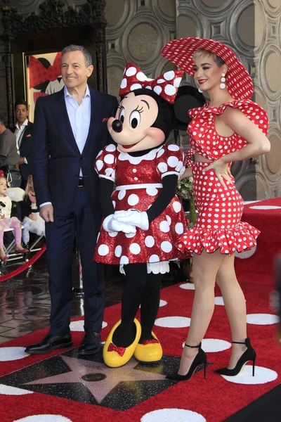 Bob Iger, Minnie Mouse, Katy Perry — Foto Stock