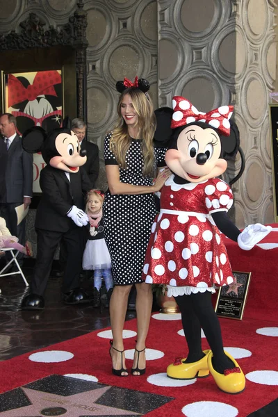 Mickey Mouse, Heidi Klum, Minnie Mouse — Stock Photo, Image