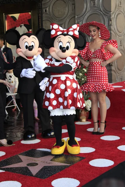 Katy Perry, Mickey Mouse, Minnie Mouse — Stock fotografie