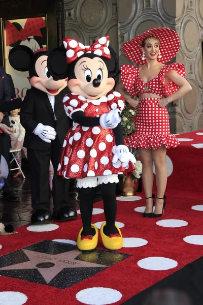 Topolino, Katy Perry, Minnie Mouse — Foto Stock