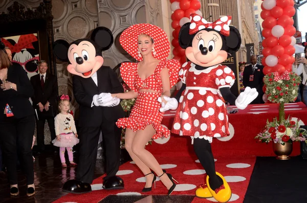 Topolino, Katy Perry, Minnie Mouse — Foto Stock