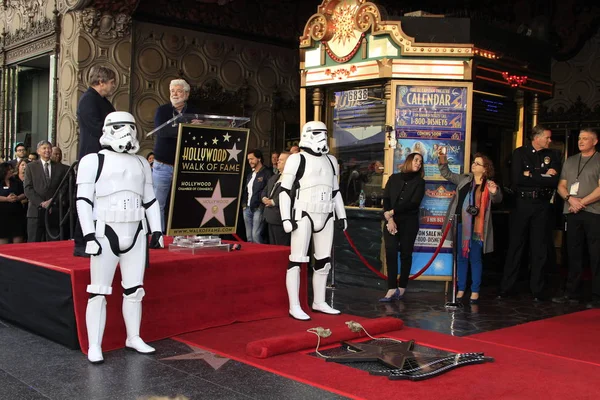 Mark Hamill, George Lucas — Stock Photo, Image