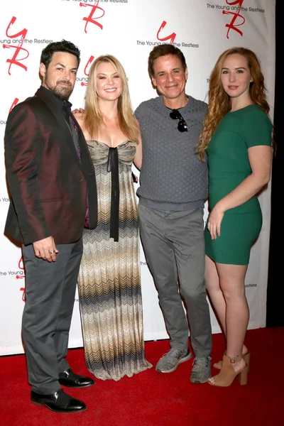 David Lago, Lauren Woodland, Christian LeBLanc, Camryn Grimes — Stock Photo, Image