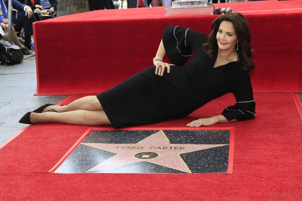 Lynda Carter stjärna ceremoni — Stockfoto