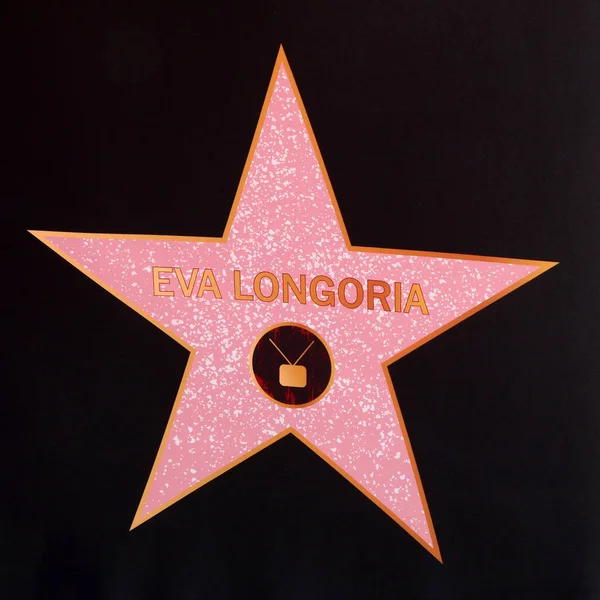 Eva Longoria estrella en el paseo de la fama de Hollywood después del almuerzo —  Fotos de Stock