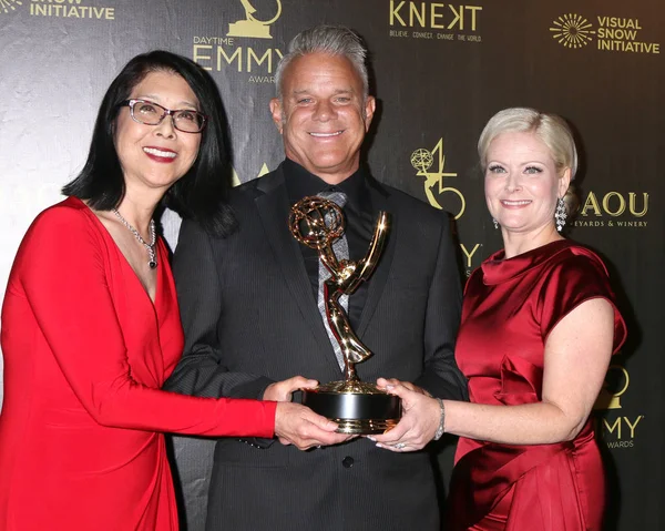 Los Angeles Abr Maquiagem Ousada Bela Equipe 2018 Daytime Emmy — Fotografia de Stock