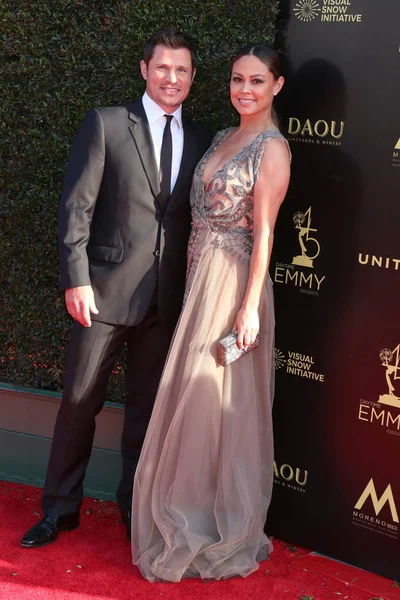 Los Angeles Nisan Nick Lachey Vanessa Lachey 2018 Gündüz Emmy — Stok fotoğraf
