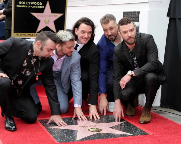 Chris Kirkpatrick Lance μπάσο, Jc Chasez, Joey Fatone, Τζάστιν Τίμπερλεϊκ — Φωτογραφία Αρχείου