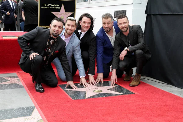 Chris Kirkpatrick, Lance Bass, Joey Fatone, JC Chasez, Justin Timberlake, NSYNC — Stock Photo, Image