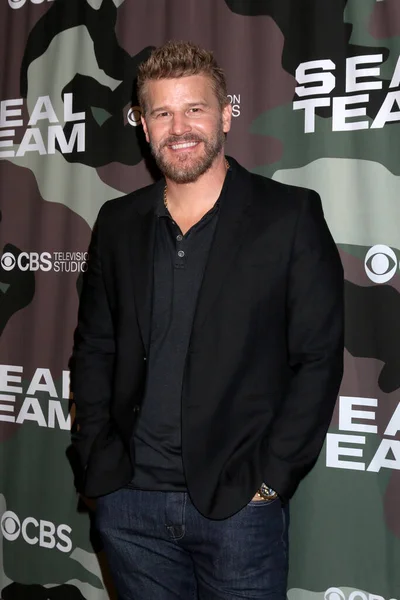 Los Angeles Februar David Boreanaz Beim Seal Team Screening Arclight — Stockfoto