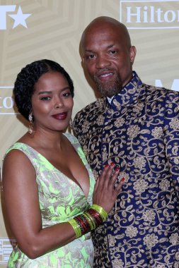 Los Angeles - 23 Şubat: Malinda Williams, Tariq Walker, 23 Şubat 2020 'de Beverly Hilton Oteli' nde düzenlenen American Black Film Festivali Onur Ödülleri 'nde