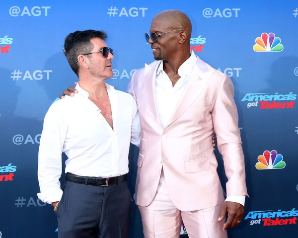 Los Angeles Marca Simon Cowell Terry Crews Amerykańskim Serialu Got — Zdjęcie stockowe