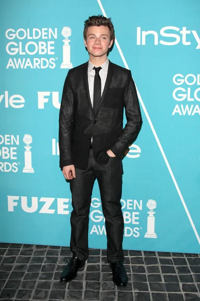 Los Angeles Dec Chris Colfer Hfpa Instyle Present Night Firsts — Stock Photo, Image