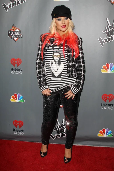 Los Angeles Nov Christina Aguilera Voice Season Top Event House — Stock Photo, Image