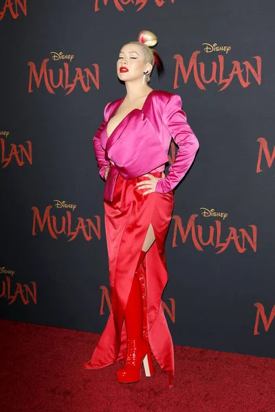 Los Angeles Března Christina Aguilera Premiéře Mulan Divadle Dolby Března — Stock fotografie
