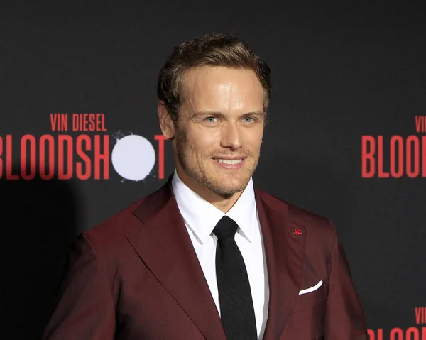 Los Angeles Mar Sam Heughan Bloodshot Premiere Village Theater March — ストック写真