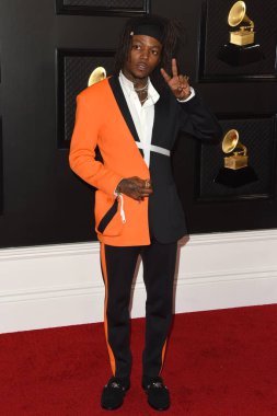 Los Angeles - 26 Ocak 2020 Grammy Ödülleri 'nde J.I.D Staples Center' a 26 Ocak 2020 'de geldi.