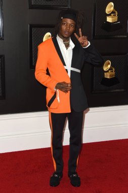 Los Angeles - 26 Ocak 2020 Grammy Ödülleri 'nde J.I.D Staples Center' a 26 Ocak 2020 'de geldi.