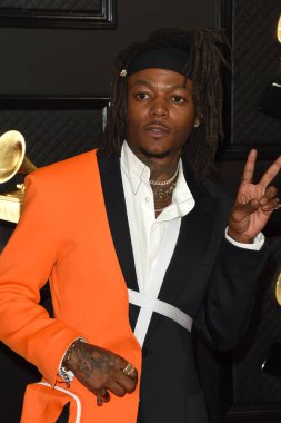 Los Angeles - 26 Ocak 2020 Grammy Ödülleri 'nde J.I.D Staples Center' a 26 Ocak 2020 'de geldi.
