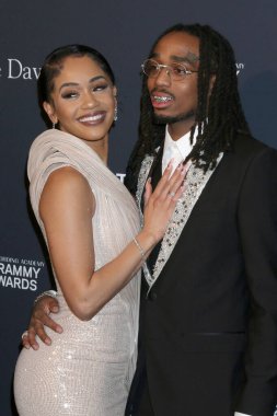 LOS ANGELES - JAN 25:  Saweetie, Quavo at the Clive Davis Pre-GRAMMY Gala at the Beverly Hilton Hotel on January 25, 2020 in Beverly Hills, CA