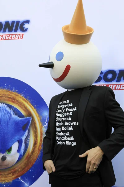 Los Angeles Jan Jack Jack Box Mascot Sonic Hedgehog Family — Zdjęcie stockowe