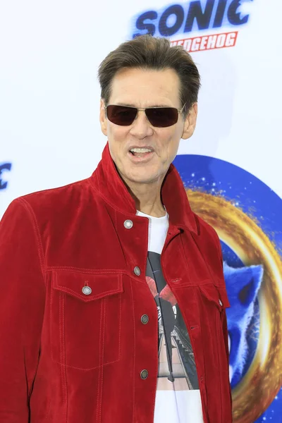 Los Ángeles Enero Jim Carrey Evento Sonic Hedgehog Family Day — Foto de Stock