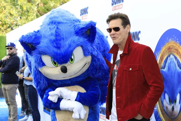 Los Angeles Jan Sonic Hedgehog Jim Carrey Sonic Hedgehog Family — Stockfoto