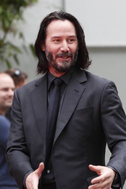 Los Angeles - 14 Mayıs: Keanu Reeves 14 Mayıs 2019'da Los Angeles,Ca'daki Tcl Çin Tiyatrosu Imax'ta Keanu Reeves El ve Ayak Baskı Töreni'nde