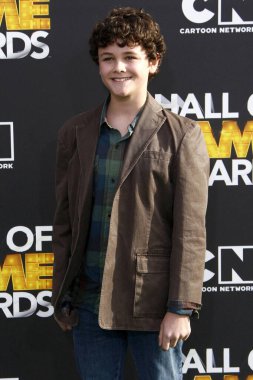 LOS ANGELES - 18 Şubat 2012 'de Santa Monica, CA' da bulunan Barker Hanger 'daki 2012 Cartoon Network Hall of Game ödüllerinde Nicholas Stargel