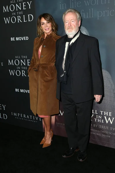 Los Angeles Grudzień Ridley Scott Giannina Facio Premierze Wszystkie Pieniądze — Zdjęcie stockowe