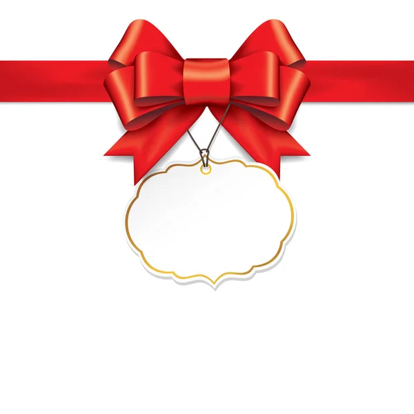 Red gift bows with ribbons On white Background. — Stock Vector