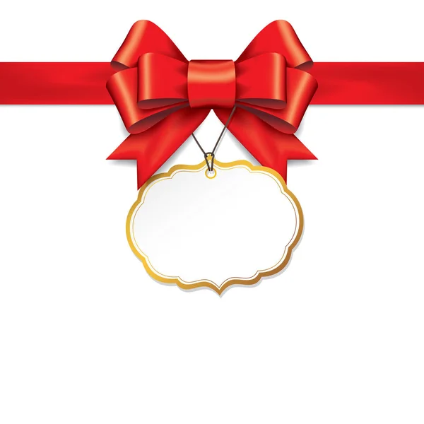 Red gift bows with ribbons On white Background. — Stock Vector