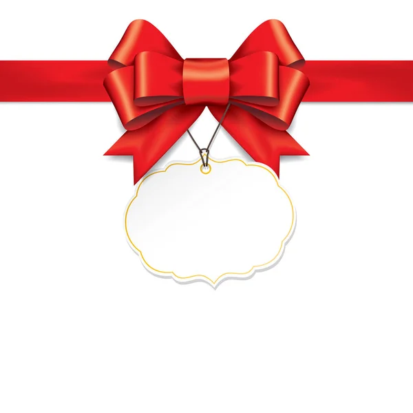 Archi da regalo rossi con nastri su sfondo bianco . — Vettoriale Stock
