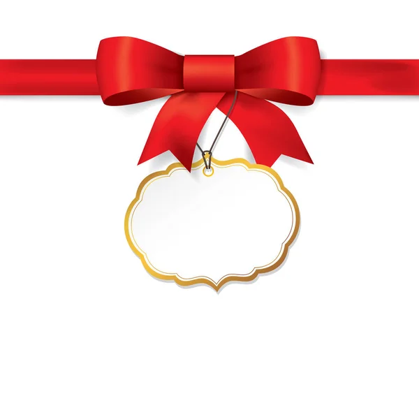 Red gift bows with ribbons On white Background. — Stock Vector