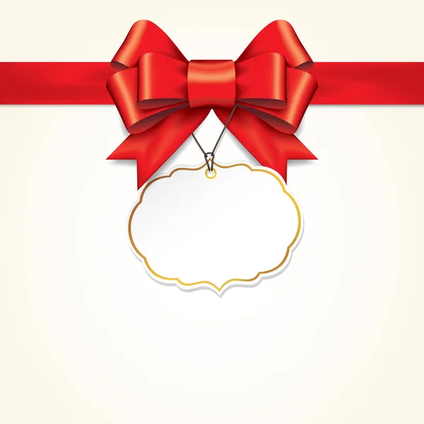 Red gift bows with ribbons On white Background. — Stock Vector