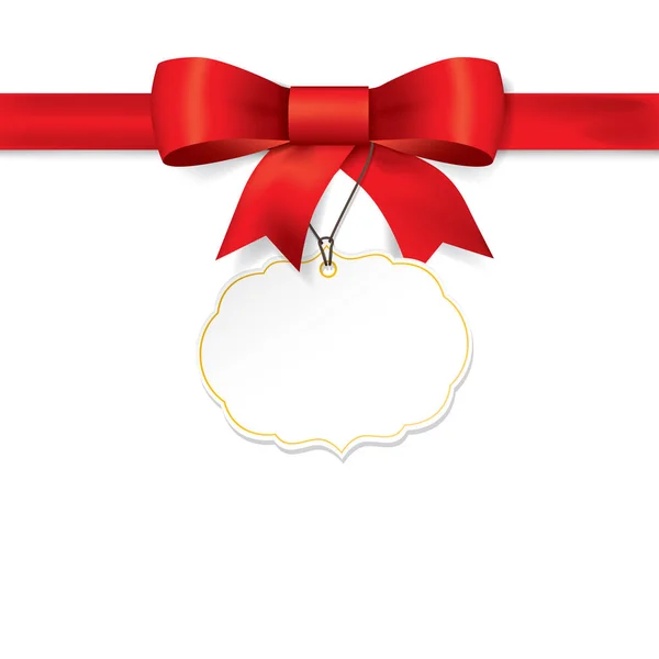 Archi da regalo rossi con nastri su sfondo bianco . Illustrazione Stock