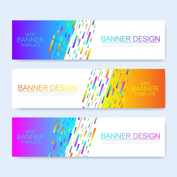 Moderne abstrakte Vektor-Web-Banner-Vorlage. farbenfrohe Webdesign-Elemente. abstrakte geometrische Hintergrund Web-Banner-Vorlage. Kopfdesign. — Stockvektor