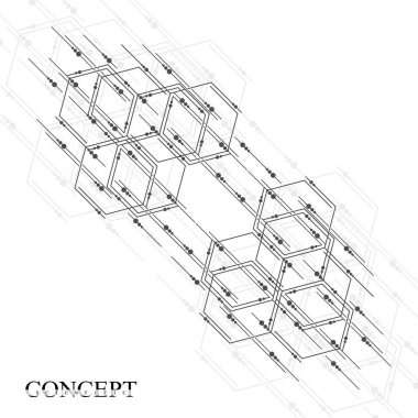 Altıgen yanarak bahislerin doğru arka plan. Geometrik bilim ve teknoloji hareket tasarımı. Dijital veri görselleştirme kavramı. Bilimsel vektör çizim.